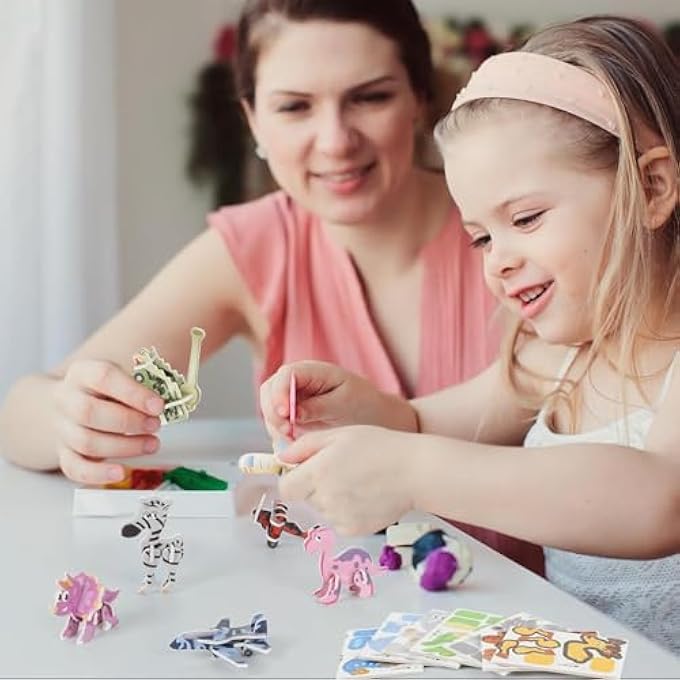 30 PCS EDUCATIONAL 3D CARTOON PUZZLES FOR KIDS,3D ANIMAL LEARNING EDUCATIONAL PAPER PUZZLE GAME FOR DIY CRAFTS GIFTS - Image 4